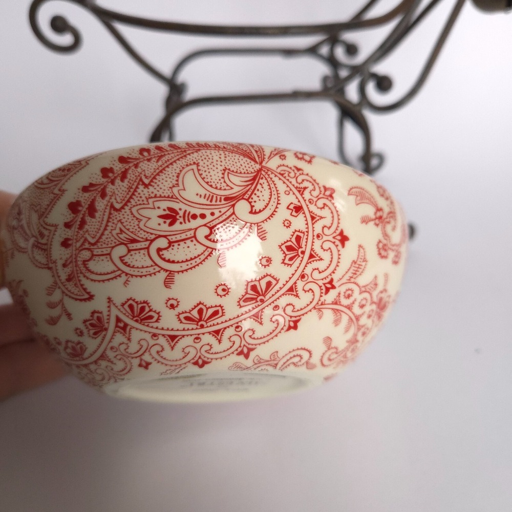 Silvestri Metal Reindeer Ceramic Paisley Serving Dip Bowl Christmas‎ Holiday - Picture 11 of 15